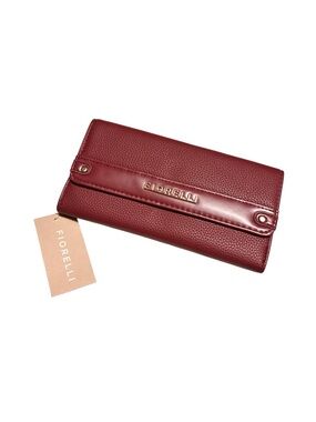 Fiorelli Diana Burgundy Textured Clutch Wallet with Branded Detail